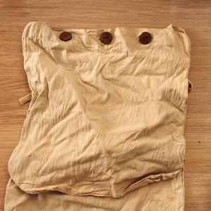 2 seat cushion + covers linen